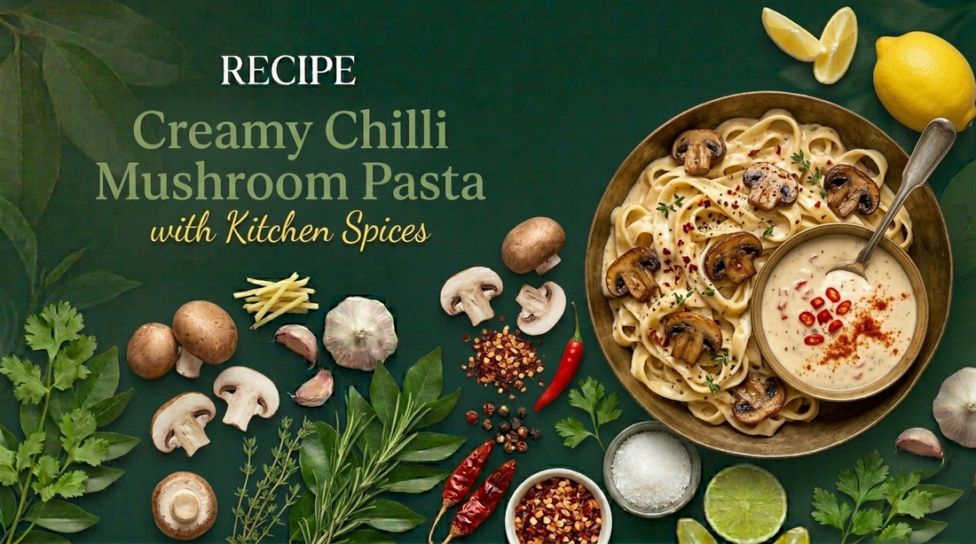 Nature Spices – Creamy Chilli Mushroom Pasta